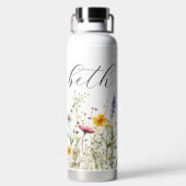 Wildblumen mit Namen Trinkflasche (Rückseite)