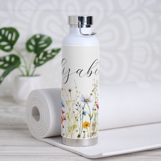 Wildblumen mit Namen Trinkflasche (Yoga)