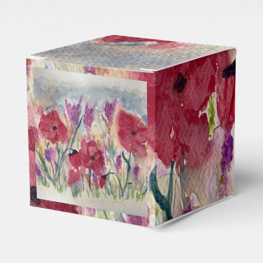 Wildblumen mit Pappchen Geschenkschachtel (Vorderseite)