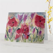 Wildblumen mit Pappchen Karte (Gelbe Blume)