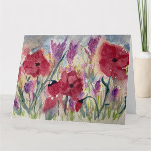 Wildblumen mit Pappchen Karte