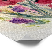 Wildblumen mit Pappchen Poster (Ecke)