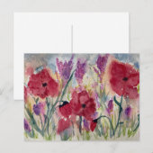 Wildblumen mit Pappkarte Postkarte (Vorne/Hinten)
