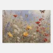 Wildblumen mit Schmetterlingen Geschenkpapier Set (Vorderseite 2)