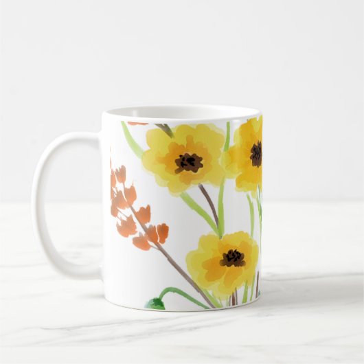 Wildblumen mit Schmetterlingsgarten Kaffeetasse (Links)