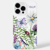 Wildblumen mit Schmetterlingsmonogramm Case-Mate iPhone Hülle (Rückseite)