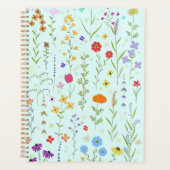 Wildblumen mit türkisfarbenem Hintergrund Planer (Vorderseite)