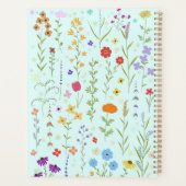 Wildblumen mit türkisfarbenem Hintergrund Planer (Rückseite)