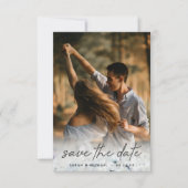 Wildblumen mit überblendtem Bild Save The Date (Vorderseite)