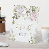 Wildblumen mit Wiese Duschtränke Zeichen Sockelschild (In SItu)