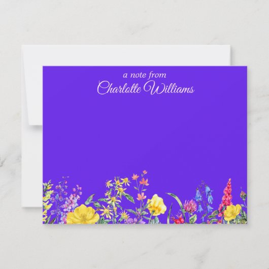 Wildblumen Mitteilungskarten (Vorderseite)