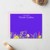 Wildblumen Mitteilungskarten (Vorderseite/Rückseite Beispiel)