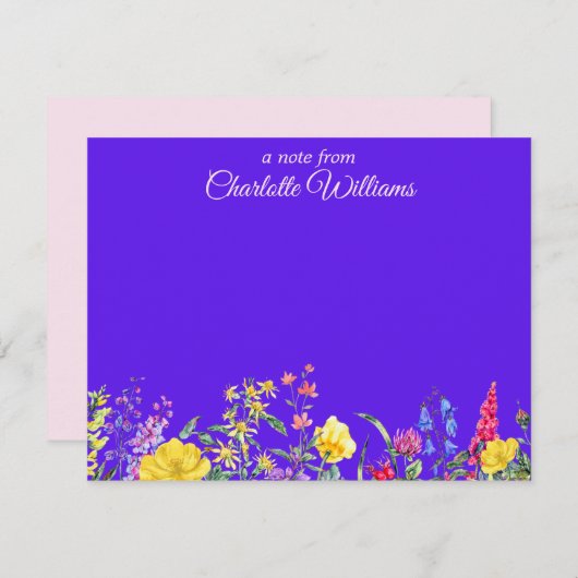 Wildblumen Mitteilungskarten (Vorne/Hinten)