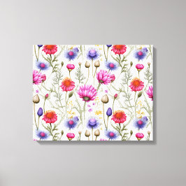 Wildblumen-Mix Premium-Wrapped-Canvas Leinwanddruck