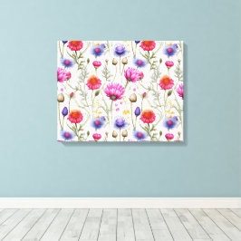 Wildblumen-Mix Premium-Wrapped-Canvas Leinwanddruck