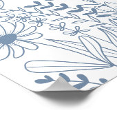 Wildblumen Modernes Boho Hochzeit Willkommen Poster (Ecke)