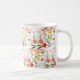 Wildblumen-Momfulness-Erdenes Blumenmuster Kaffeetasse