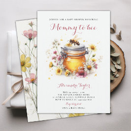 Wildblumen Mommy to Bee Honey Baby Girl Shower Einladung