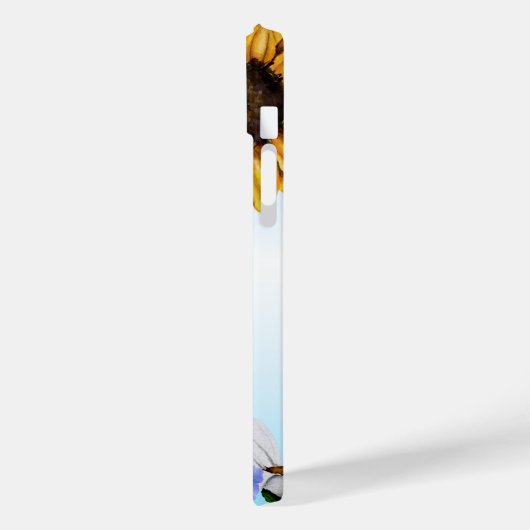 Wildblumen Monogram iPhone Case (Rückseite / Links)