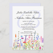 Wildblumen Monogram Spring Wedding