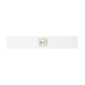 Wildblumen Monogram Wedding Einladungsbanderole (Flach)