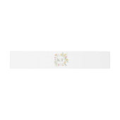 Wildblumen Monogram Wedding Einladungsbanderole (Flach)