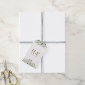 Wildblumen-Monogramm-Hochzeitsgeschenk-Dankeschön- Geschenkanhänger (Mit Garn)