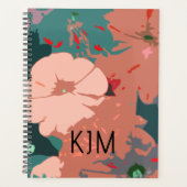 Wildblumen Monogramme Blumenbezeichnungen Geschenk Planer (Vorderseite)