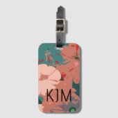 Wildblumen Monogramme Blumenhochzeiten Geschenk fü Gepäckanhänger (Vorderseite Vertikal)