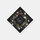 Wildblumen Moody Brautparty Serviette (Ecke)