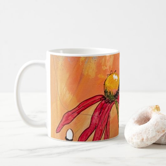 Wildblumen Morgen Kaffeetasse (Mit Donut)