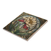 Wildblumen-Mosaik-Buntglas-Botanik-Blumen Fliese (Seite)