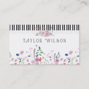 Wildblumen Musikpiano Business Card Visitenkarte