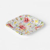 Wildblumen Muster Elegantes botanisches Party Pappteller (Gewinkelt)