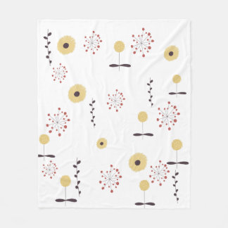Wildblumen-Muster Kuscheldecke Fleecedecke
