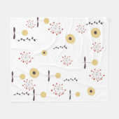 Wildblumen-Muster Kuscheldecke Fleecedecke (Vorderseite (Horizontal))