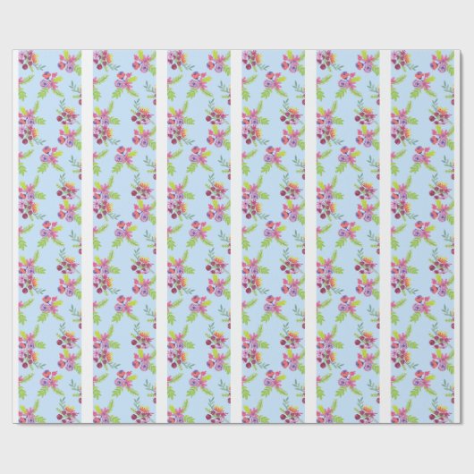 Wildblumen Muster Leggings Geschenkpapier (Flach)