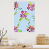 Wildblumen Muster Leggings Wrapping P Poster (Küche)