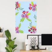 Wildblumen Muster Leggings Wrapping P Poster (Heimbüro)