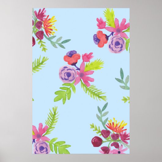 Wildblumen Muster Leggings Wrapping P Poster (Vorne)