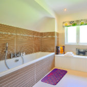 Wildblumen Muster Mohn lila Badematte