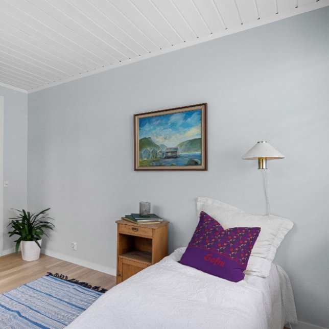 Wildblumen Muster Mohn lila Kopfkissen Kissen (Von Creator hochgeladen)