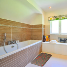 Wildblumen-Muster Mohnbraun-Badematte Badematte