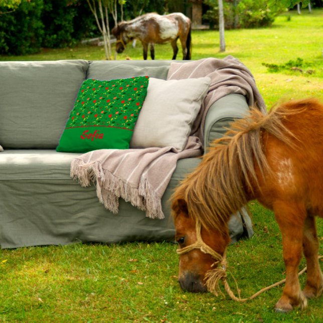 Wildblumen Muster Mohngrauen Kissen (Von Creator hochgeladen)