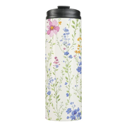 Wildblumen-Muster Thermosbecher (Vorderseite)