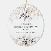 Wildblumen Mutter der Brautwasserfarbe Keramik Ornament (Links)