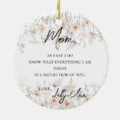 Wildblumen Mutter der Brautwasserfarbe Keramik Ornament (Hinten)