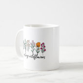 Wildblumen Mütter Tag Geschenk Kaffee Tasse (Vorderseite Links)