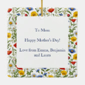 Wildblumen Muttertag Keramikornament (Rückseite)