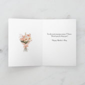 Wildblumen-Muttertags-Grußkarte Karte (Innenseite)
